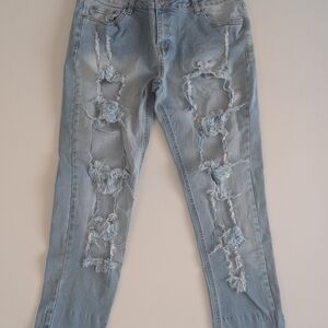 American Vintage Blue Ankle Cropped Jeans